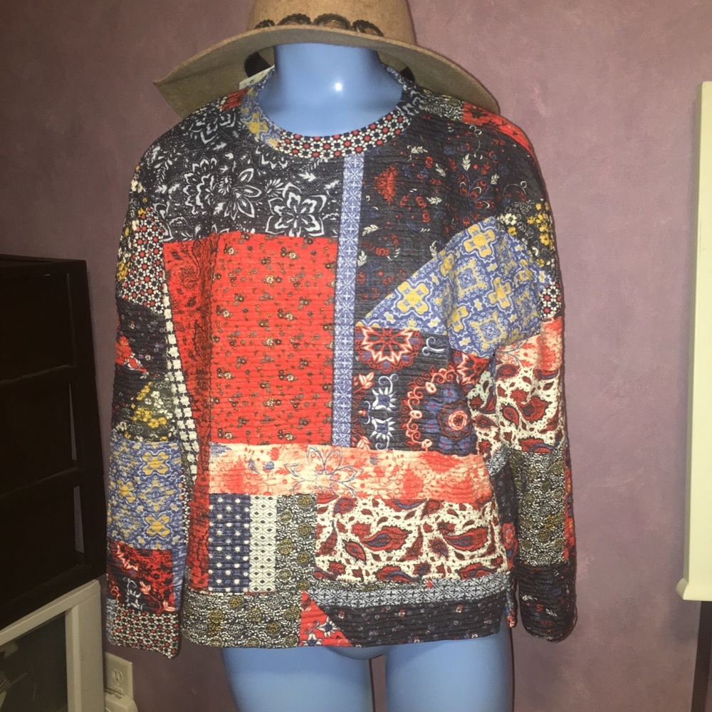Zara patterned quilted top